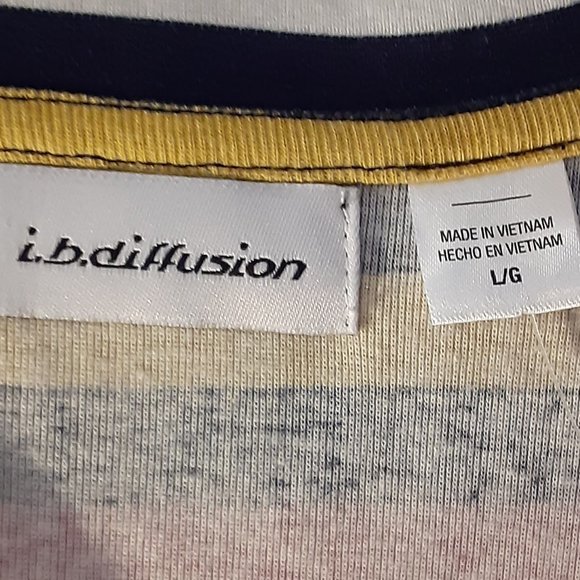 nwt ib diffussion striped women size large blouse - Picture 4 of 4